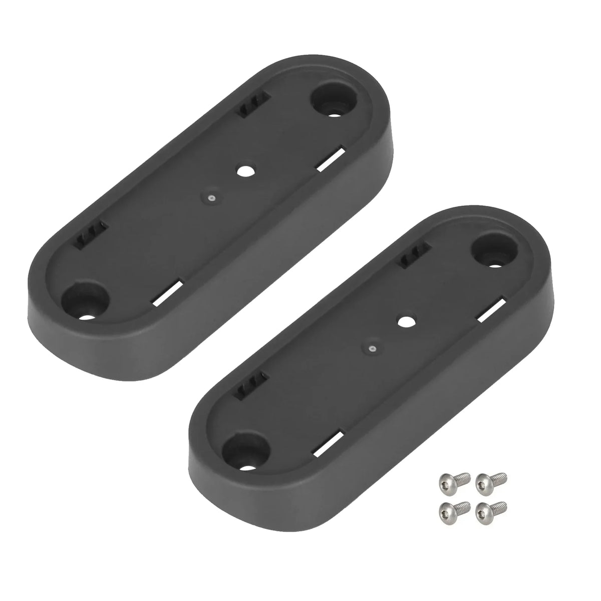 Deux supports de réflecteur avant d'origine gris et leurs vis de fixation