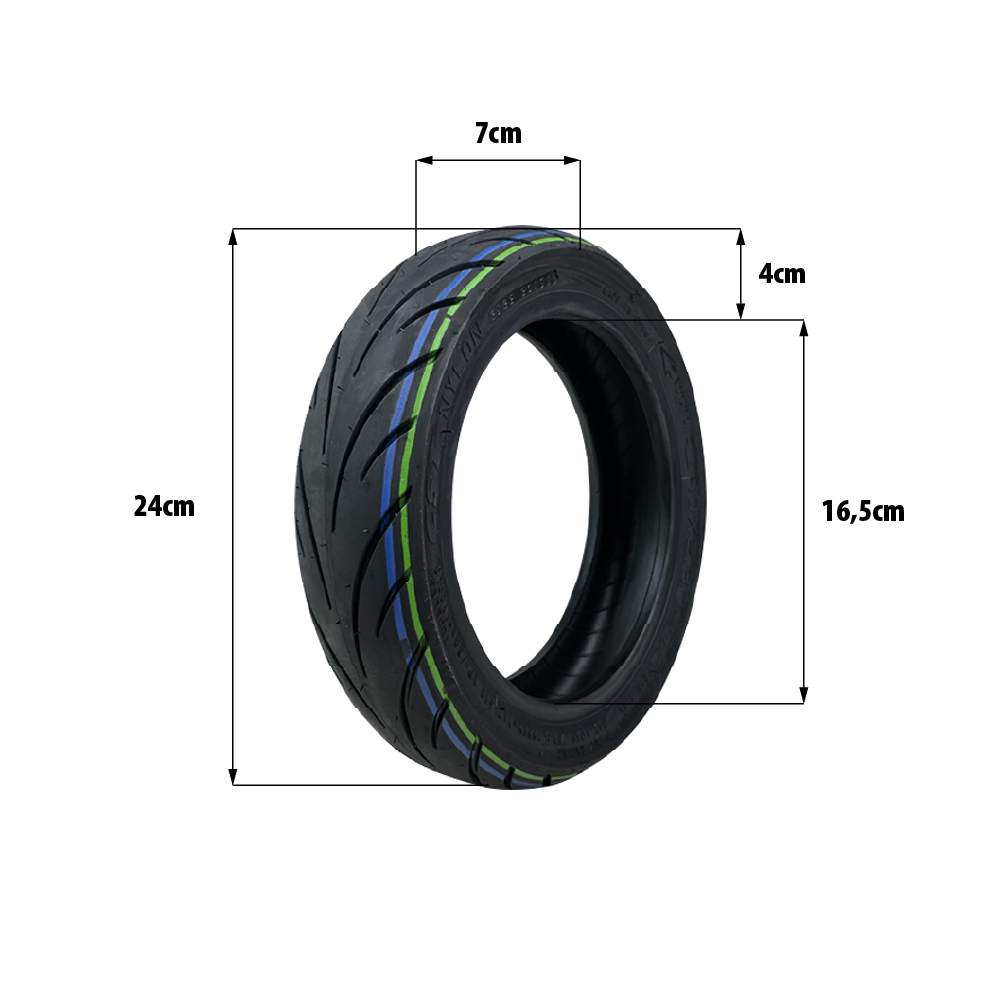 Pneu Renforcé Tubeless 10x2.30-6.5 pour Trottinette Électrique NIU KQi2