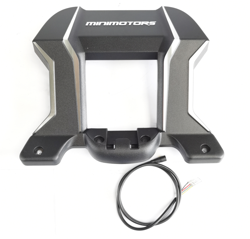 Spoiler noir Minimotors pour trottinette électrique Dualtron Achilleus accompagné de son câble de raccordement
