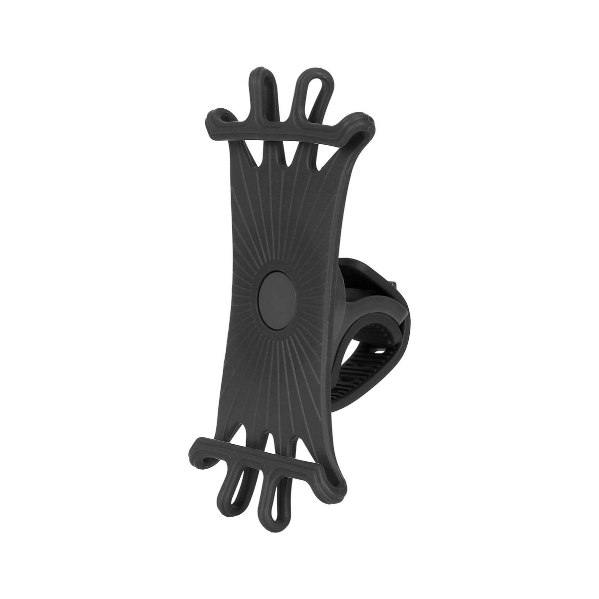 Support téléphone en silicone noir orientable à 360 degrés pour guidon