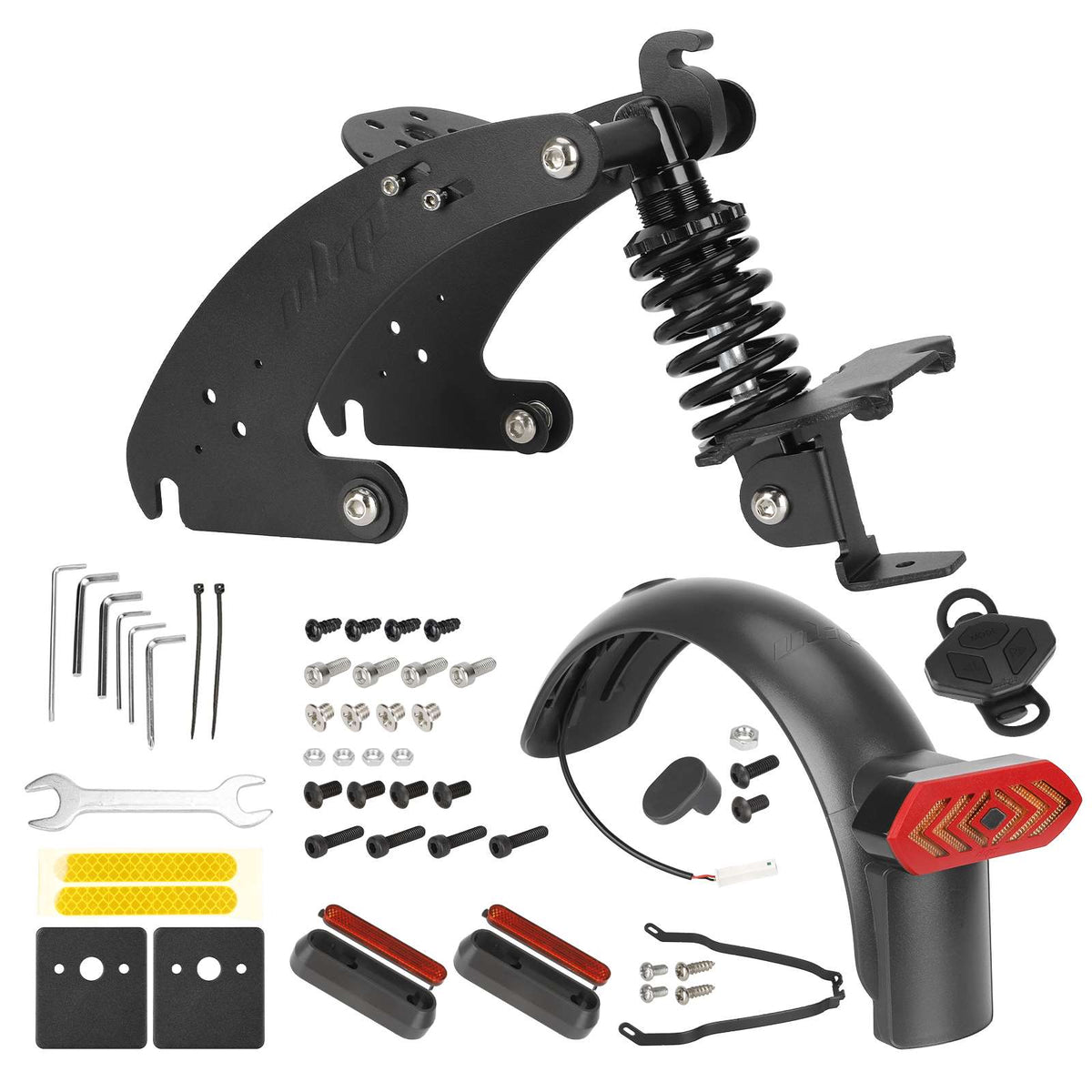 Kit de suspension arrière V4 avec garde-boue, feux clignotants et visserie de montage