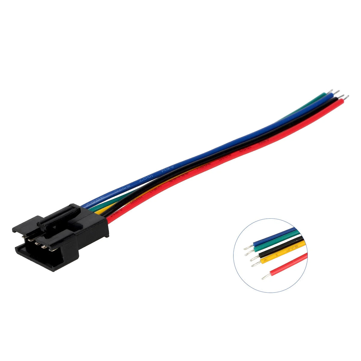 Câble connecteur femelle JST SM 5 broches de 10 cm avec fils colorés