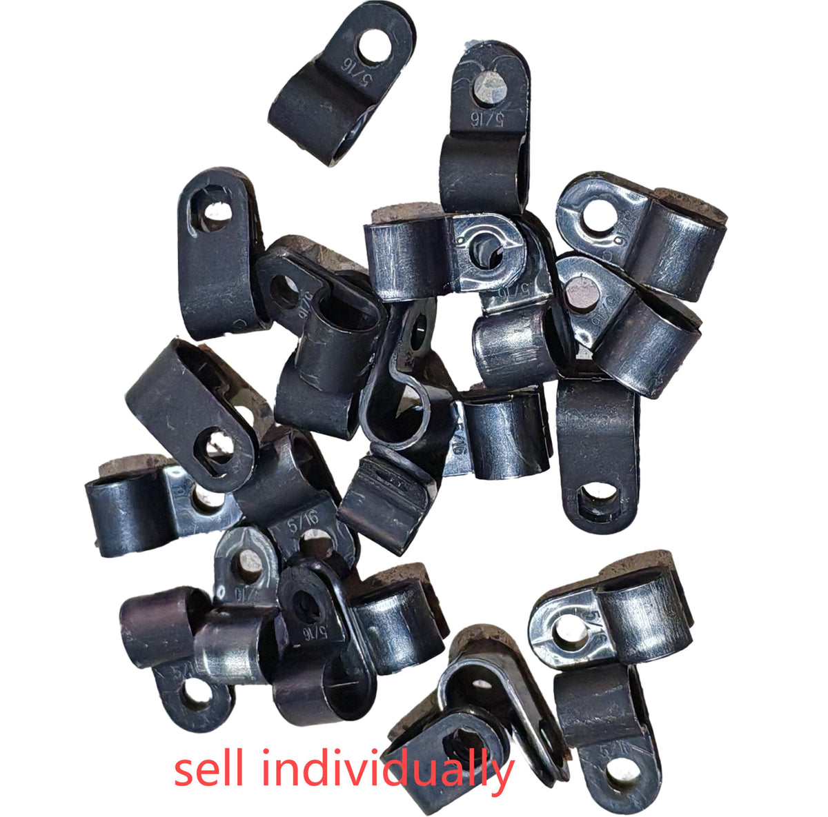 Plusieurs clips noirs de guidage et fixation pour câble de phare de trottinette électrique