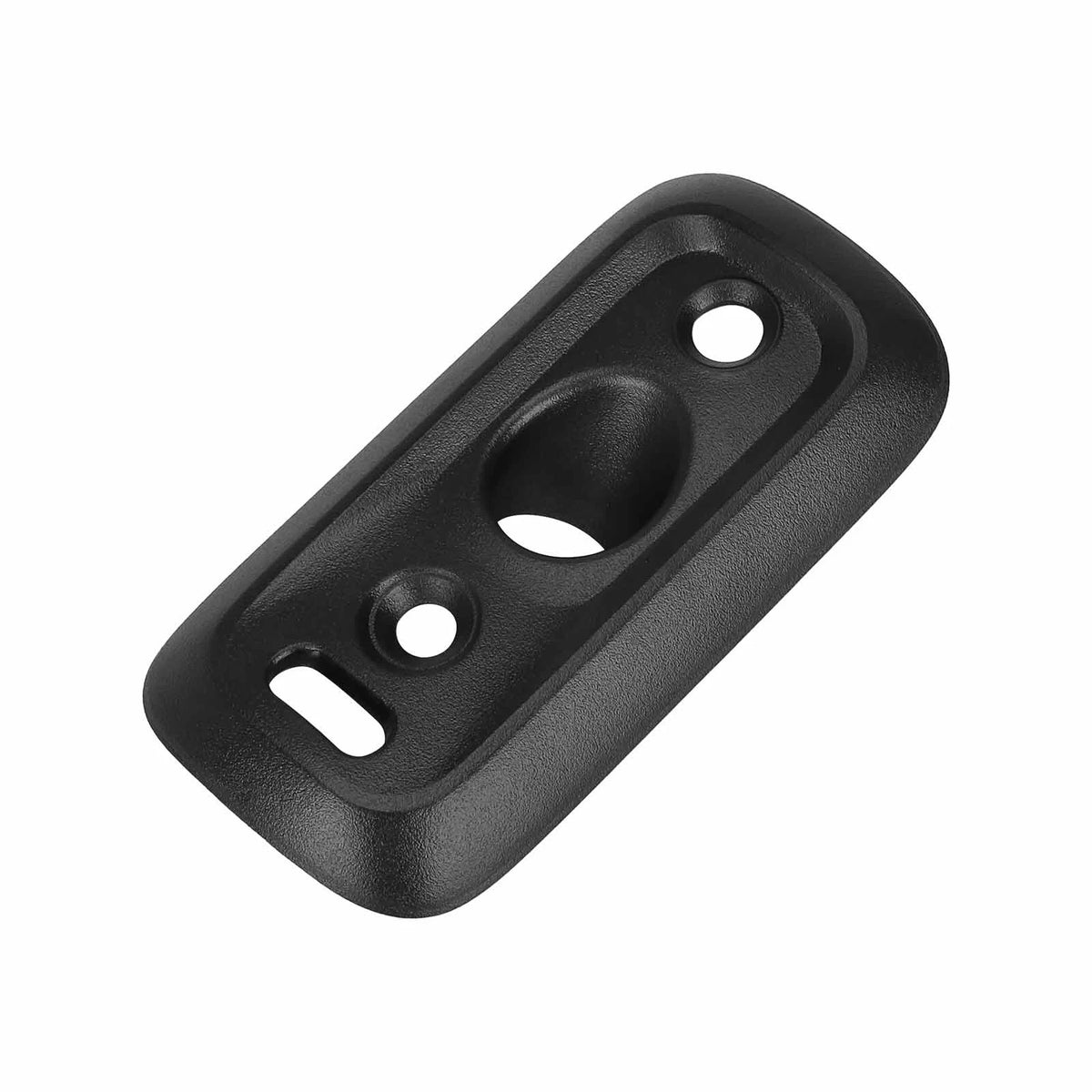 Base de fixation noire en plastique pour port de charge d'origine vue en angle