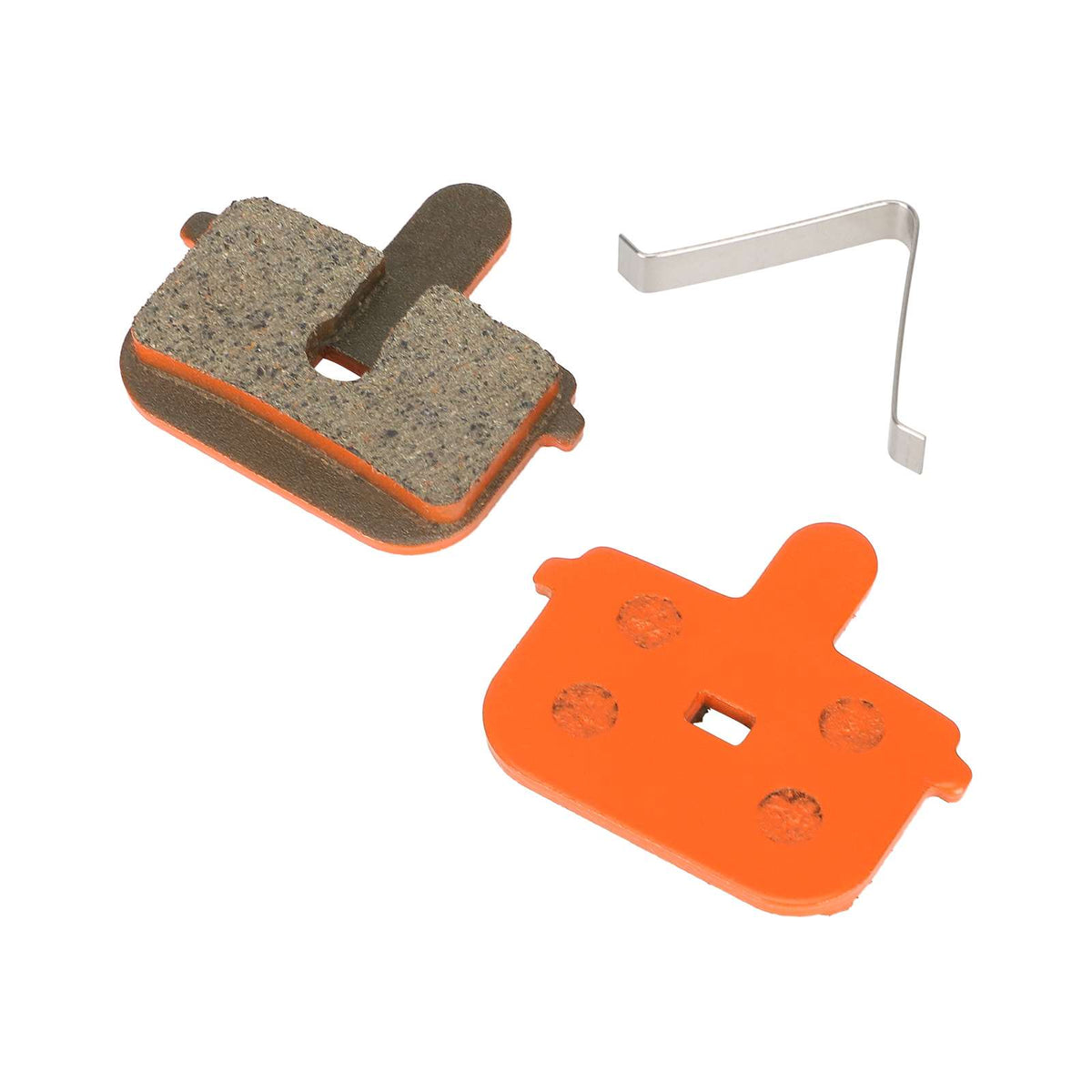Plaquettes de frein céramique rectangulaires orange avec ressort métallique