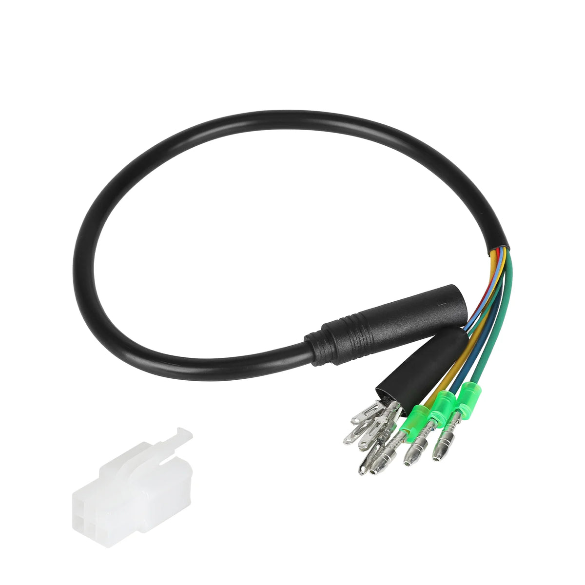 Câble moteur noir avec connecteur étanche et fils d'extension