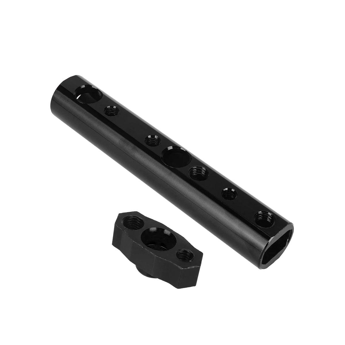 Barre d'extension de guidon multifonction noire en alliage d'aluminium