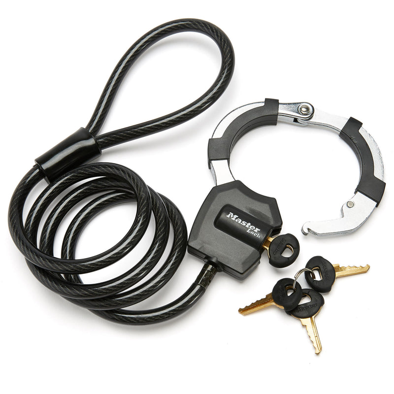 Anti-Theft Cable 1m Handcuff Master Lock Street Cuff - Scooter and Bike