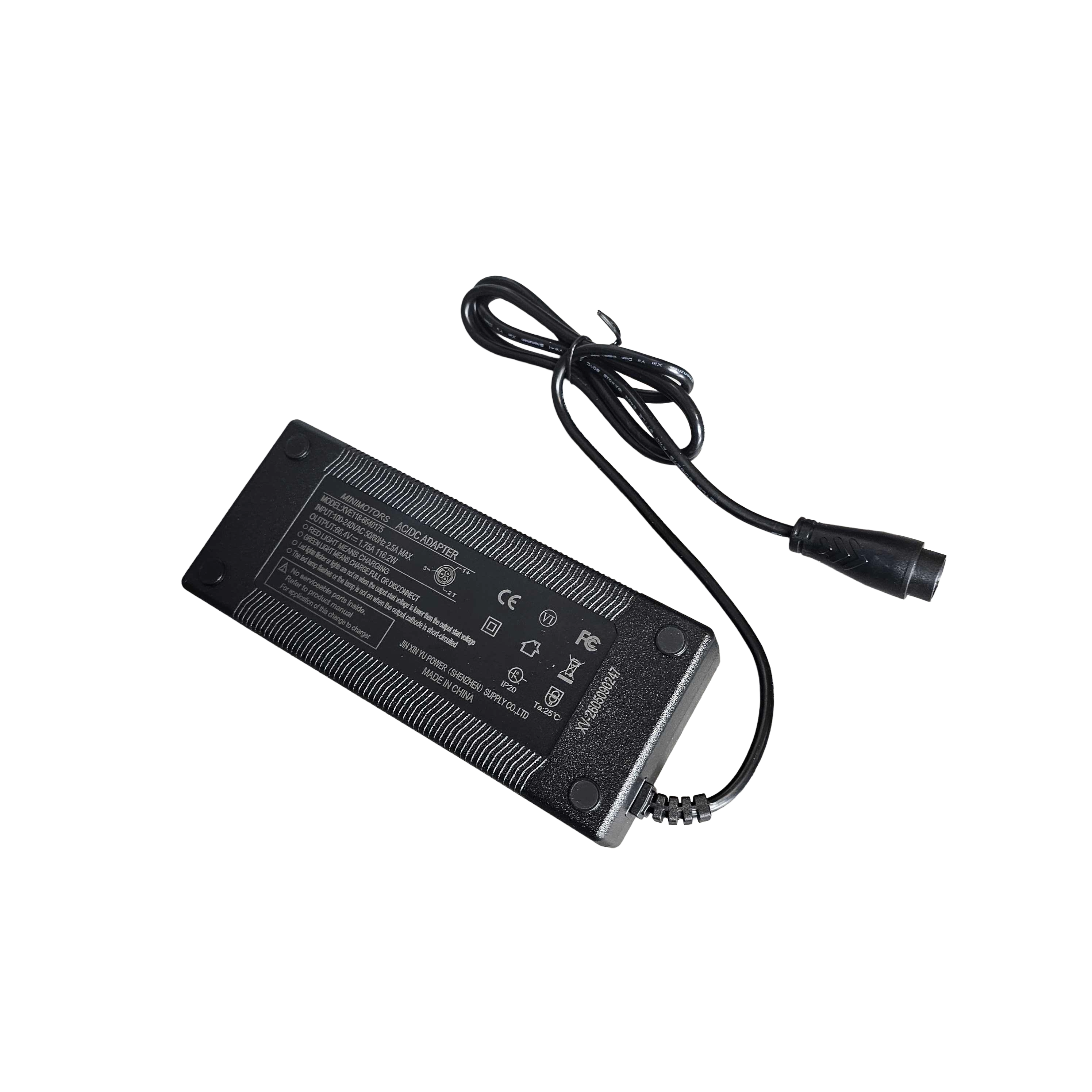Chargeur Standard LP-16 de Trottinette Électrique Minimotors pour Batterie 60V