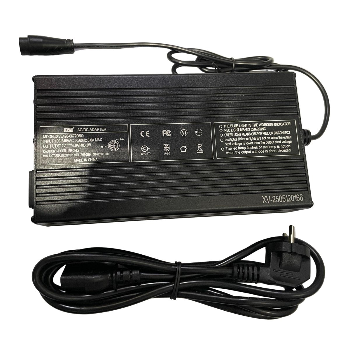Chargeur Rapide 6Ah LP16 - 3 pour Batterie 60V Teverun - Weebot