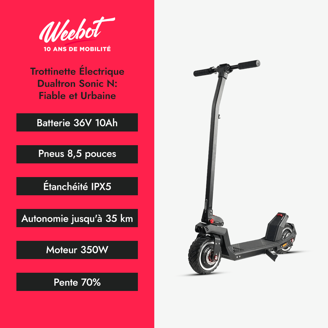 Trottinette Électrique Dualtron Sonic N descriptif 
