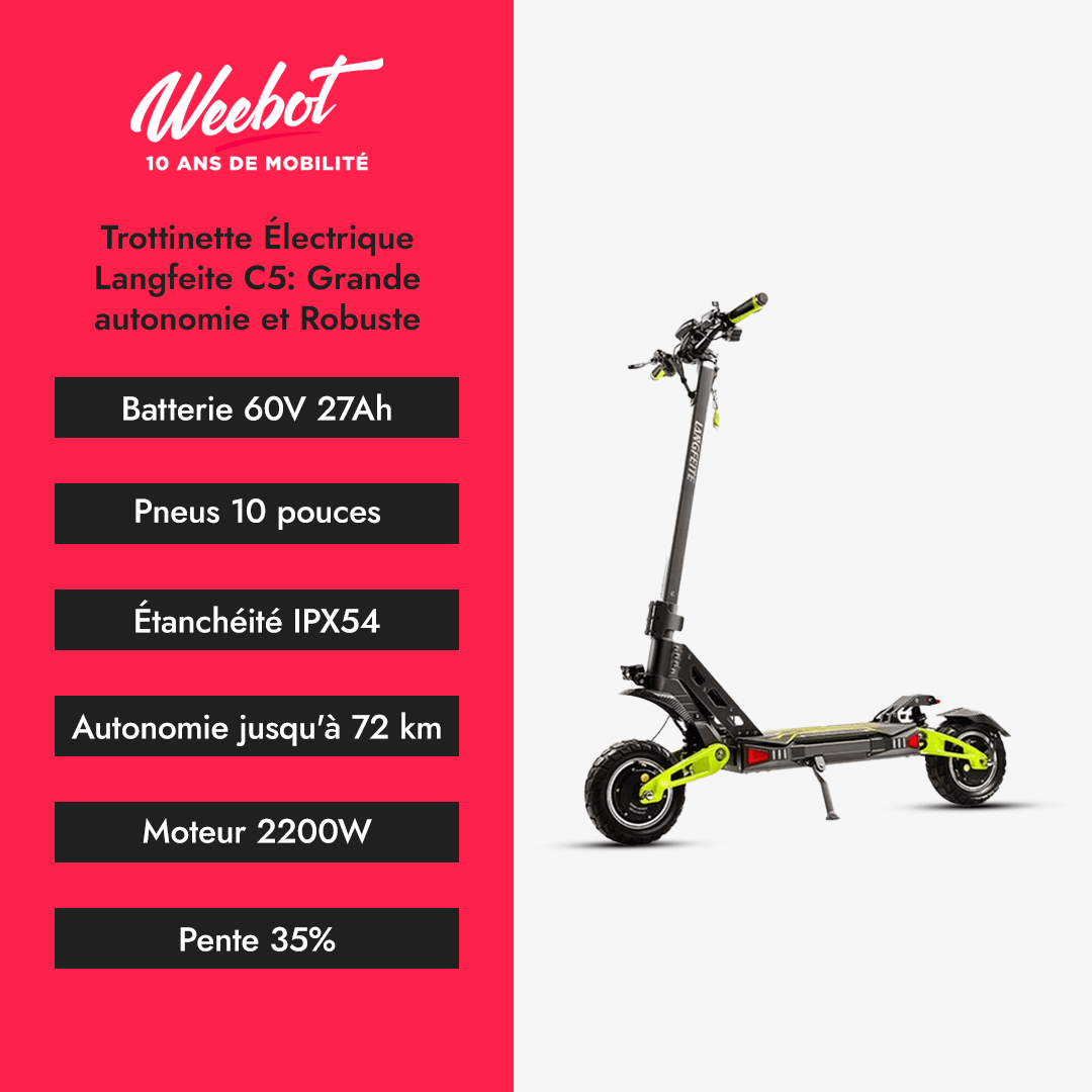 Trottinette Électrique Langfeite C5 descriptif