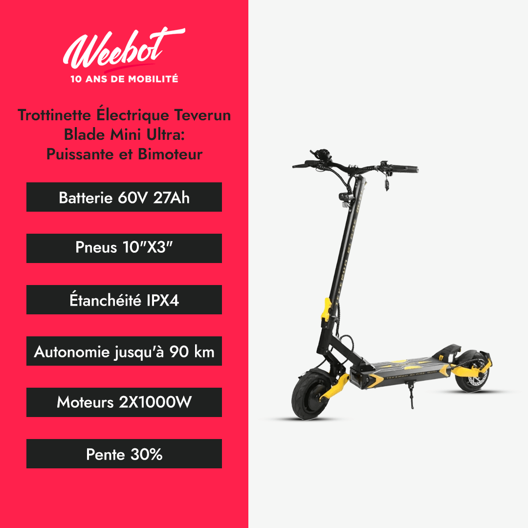 Trottinette Électrique Teverun Blade Mini Ultra - Weebot