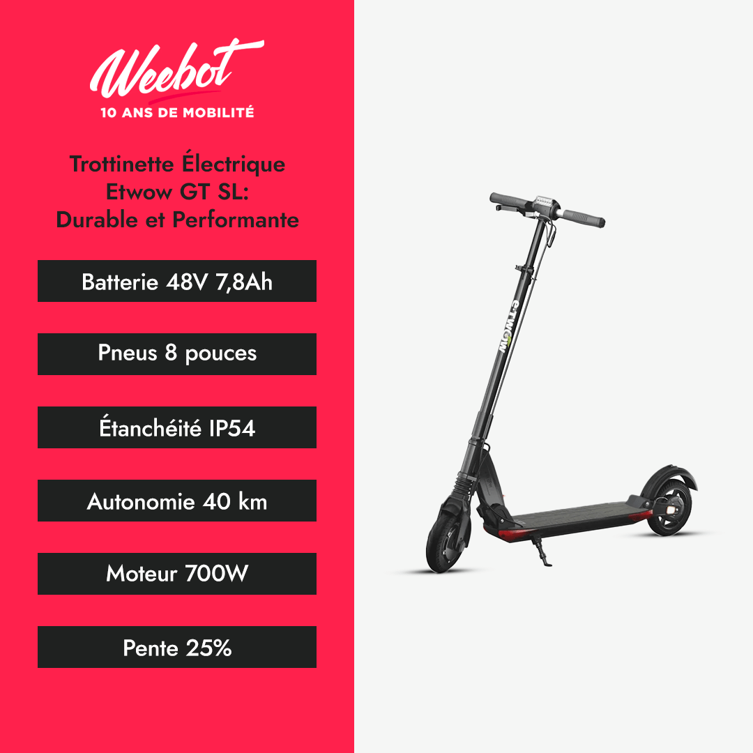 Trottinette Électrique Etwow GT SL descriptif 