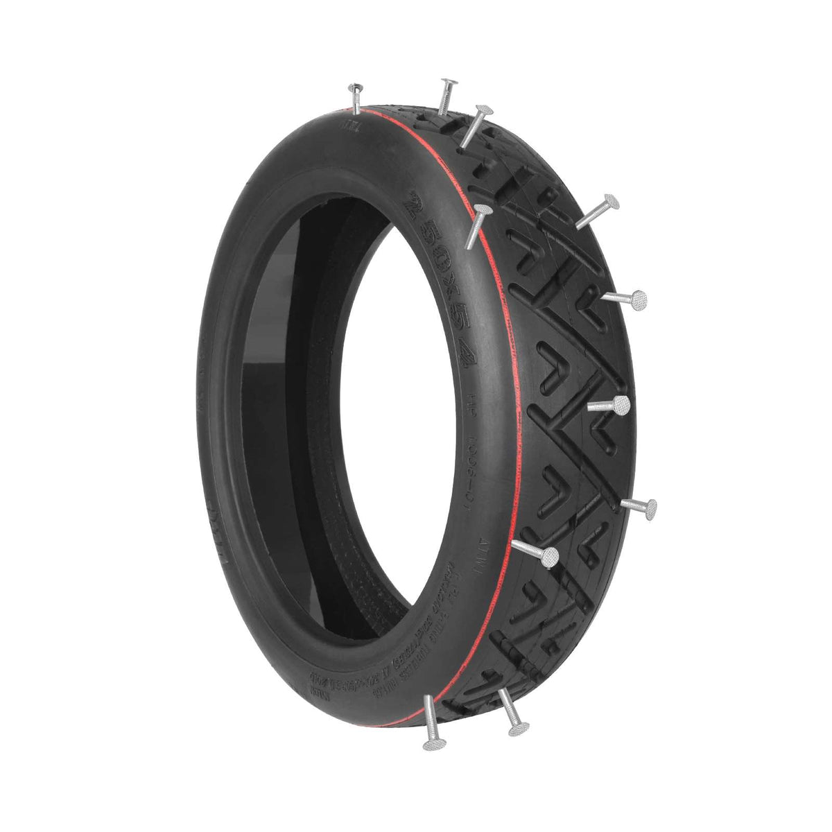 Pneu Tubeless 10 Pouces (250x54) Auto-Réparant avec Gel Anti-Crevaison et Valve, vue 4