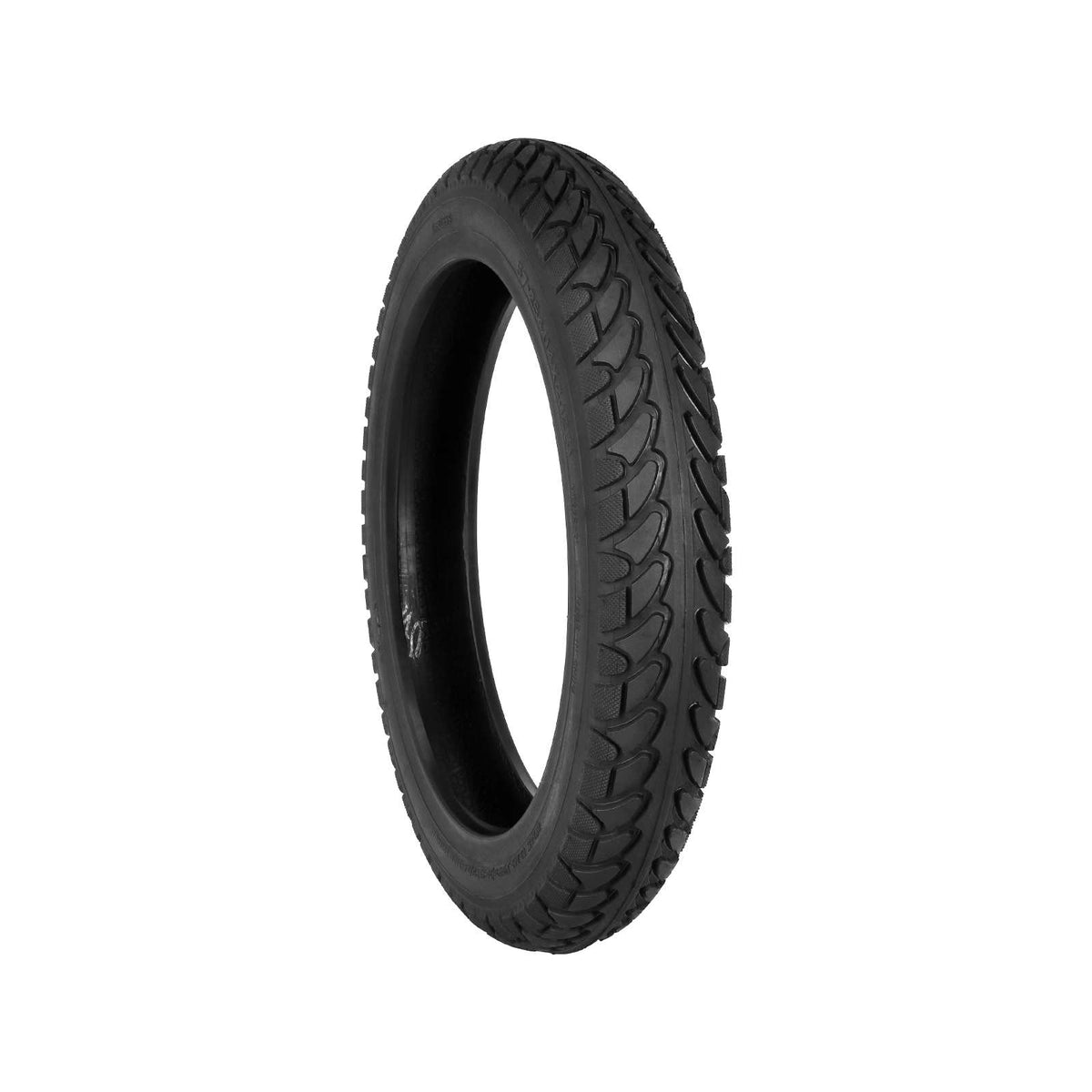 Pneu tubeless route 14 pouces noir vu de trois-quarts