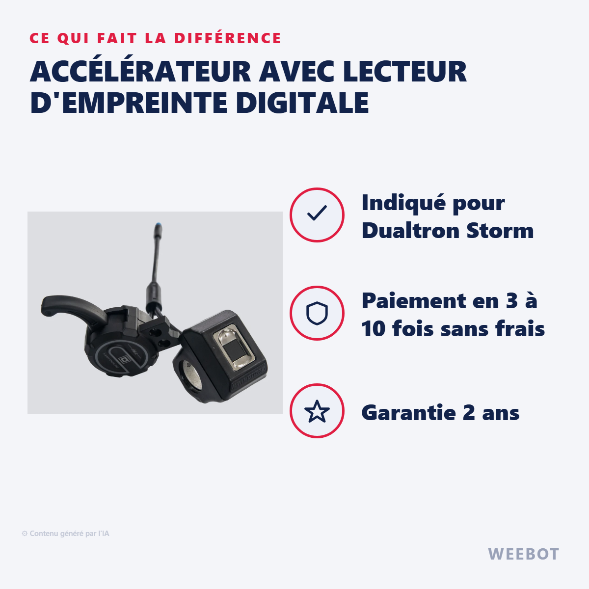 Accélérateur avec Lecteur d'Empreinte Digitale : les points forts