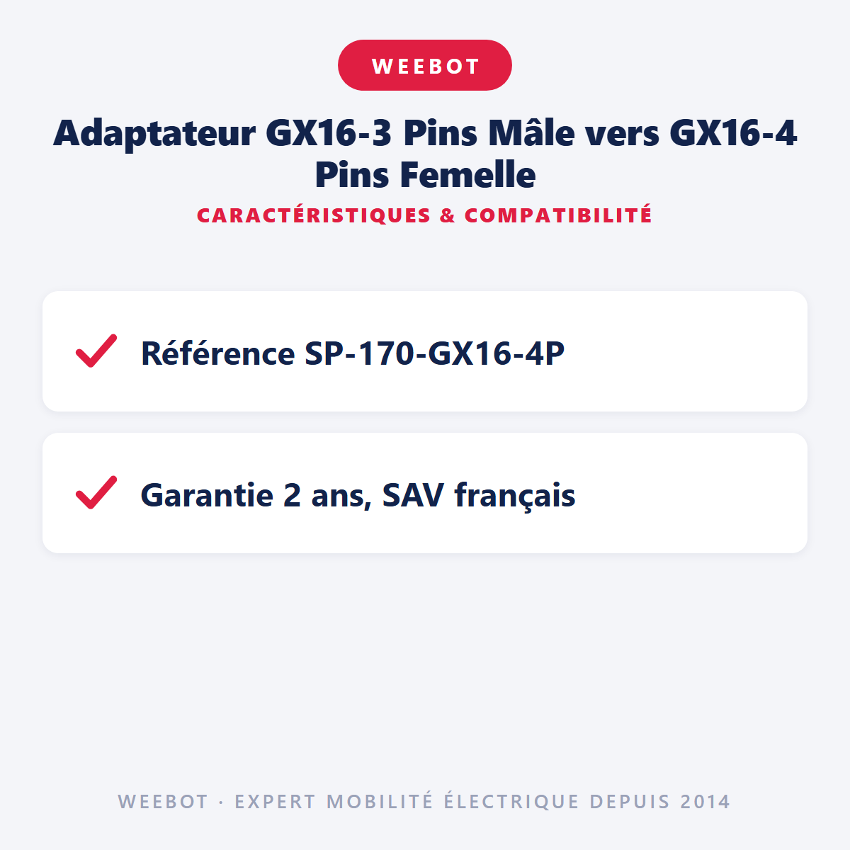 Adaptateur GX16-3 Pins Mâle vers GX16-4 Pins Femelle : caractéristiques et compatibilité