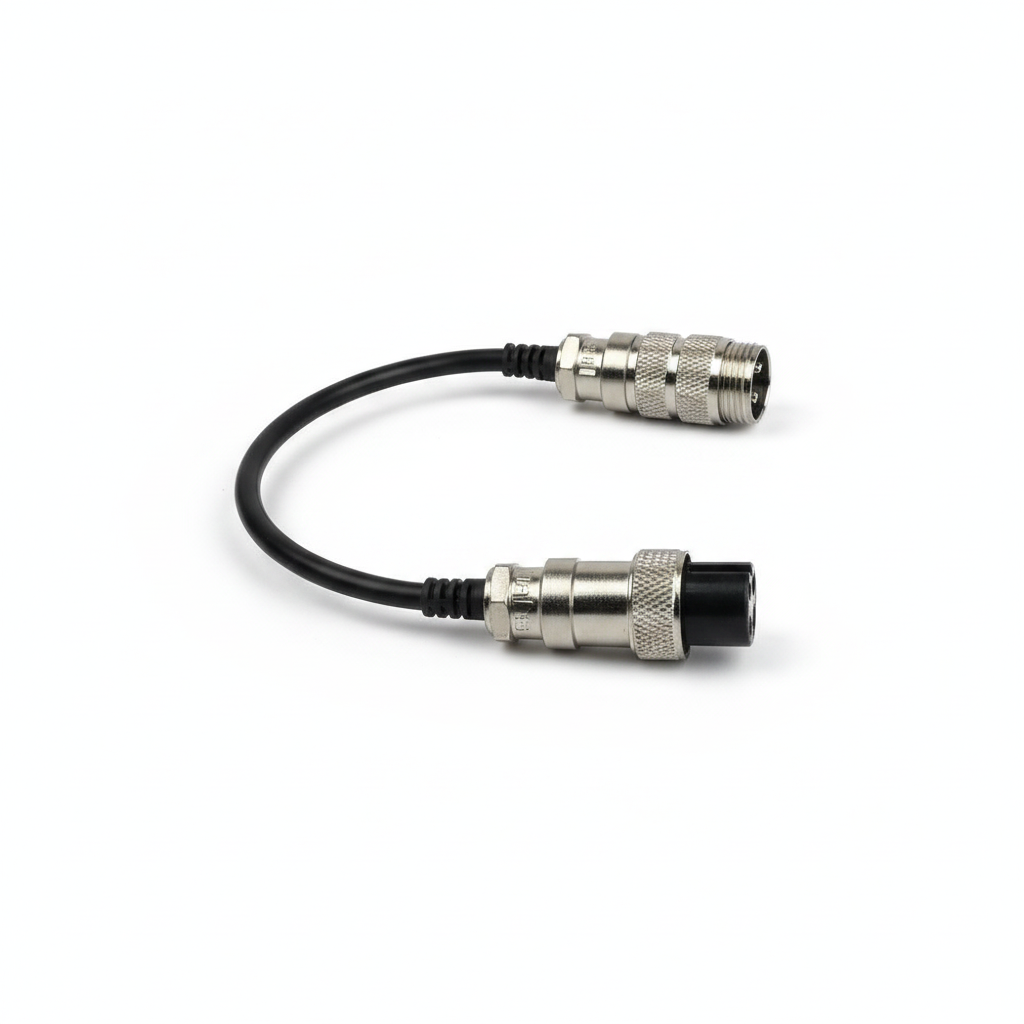 Adaptateur GX16-3 Pins Mâle vers GX16-4 Pins Femelle, vue 3