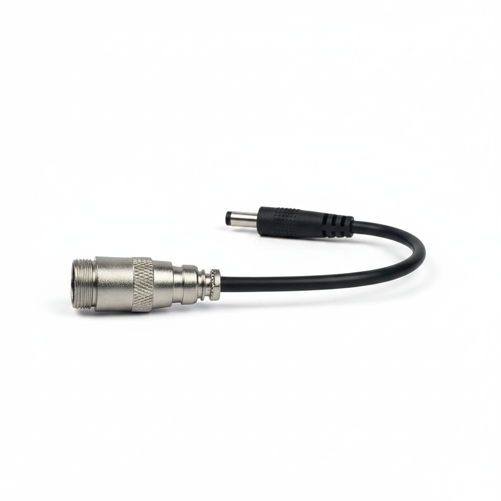 Adaptateur GX16-3P Mâle vers DC 5,5 2,5 mm Femelle, vue 3