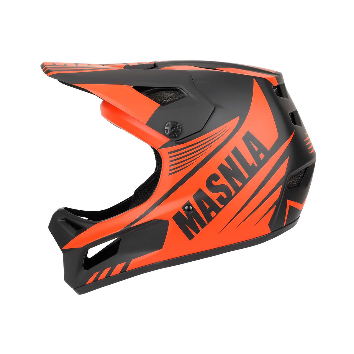Casque Cross Tout-Terrain Noir et Orange / L