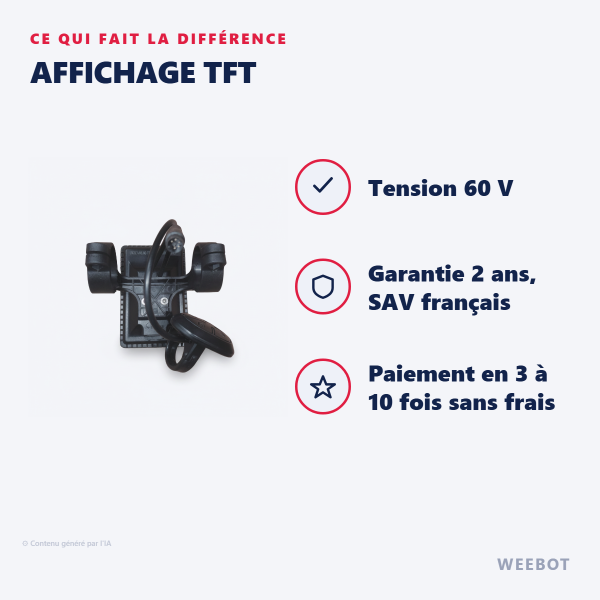 Affichage TFT : les points forts