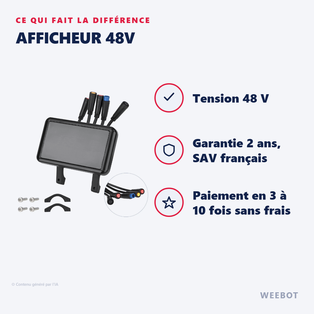 Afficheur 48V : les points forts