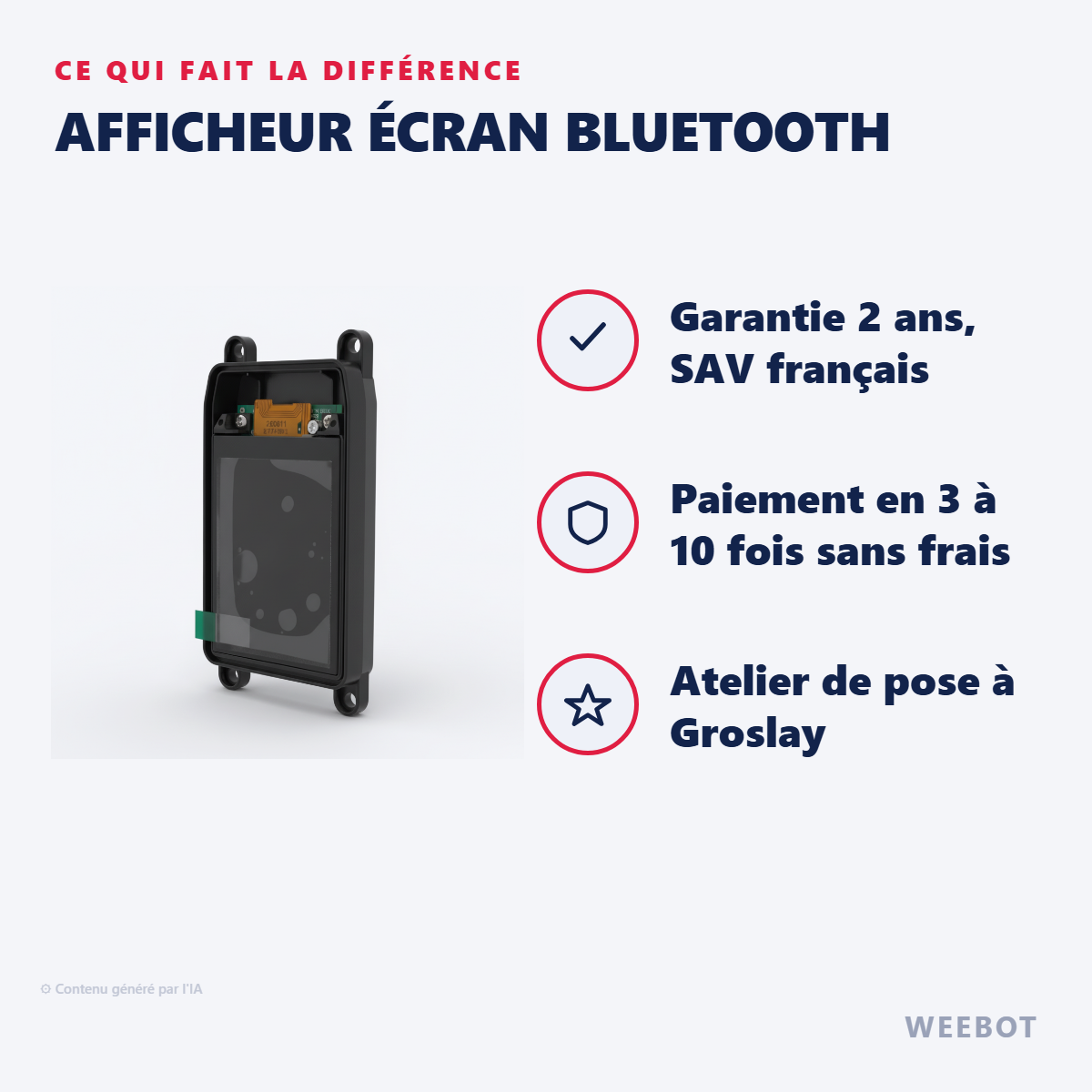 Afficheur Écran Bluetooth : les points forts
