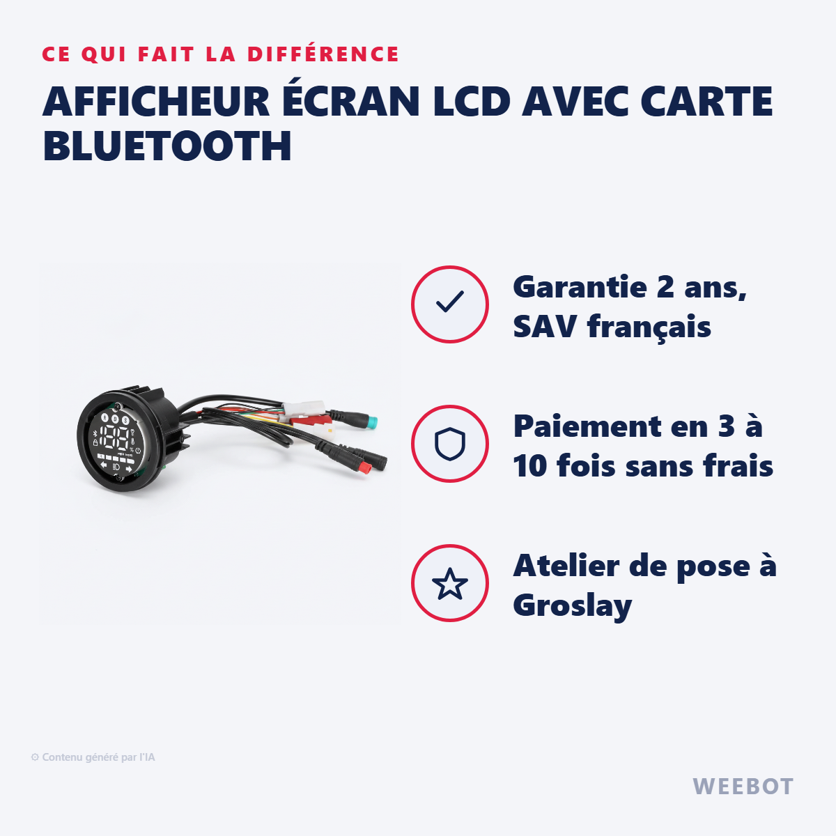 Afficheur Écran LCD avec Carte Bluetooth : les points forts