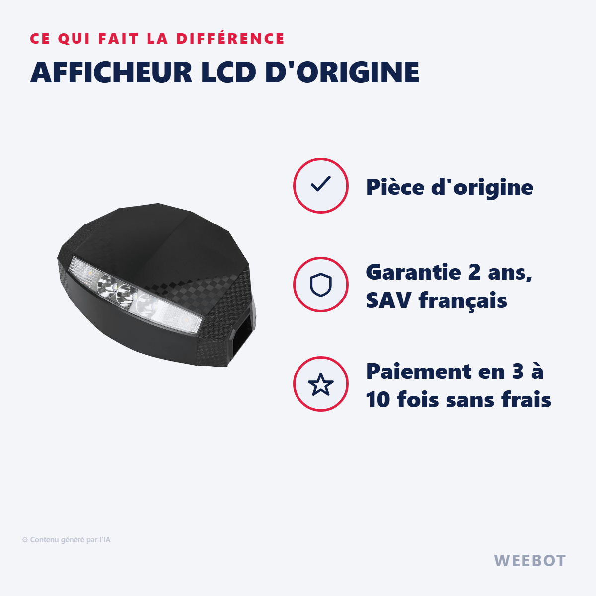 Afficheur LCD d'Origine : les points forts