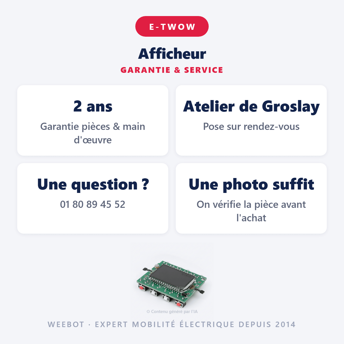 Afficheur pour Trottinette Electrique E-Twow Booster S+ (36V) - Weebot