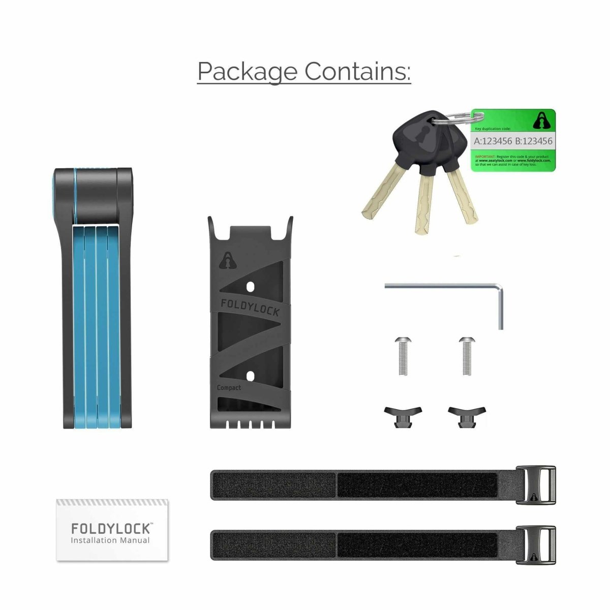 Antivol pliable avec clé FoldyLock Compact 80 cm - Weebot
