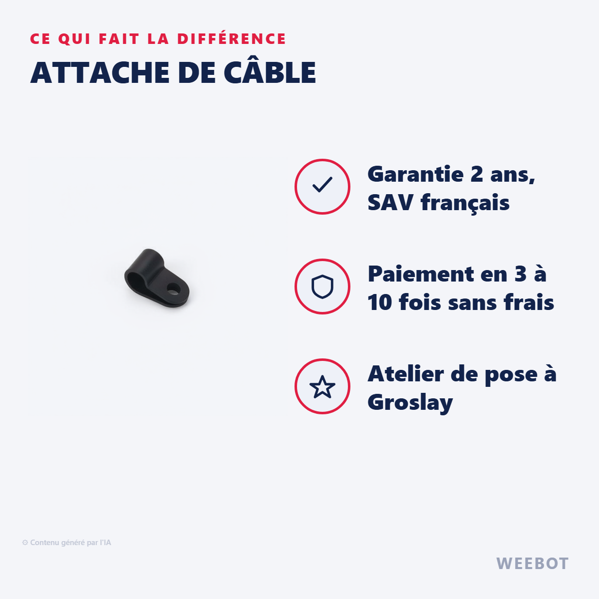 Attache de câble : les points forts