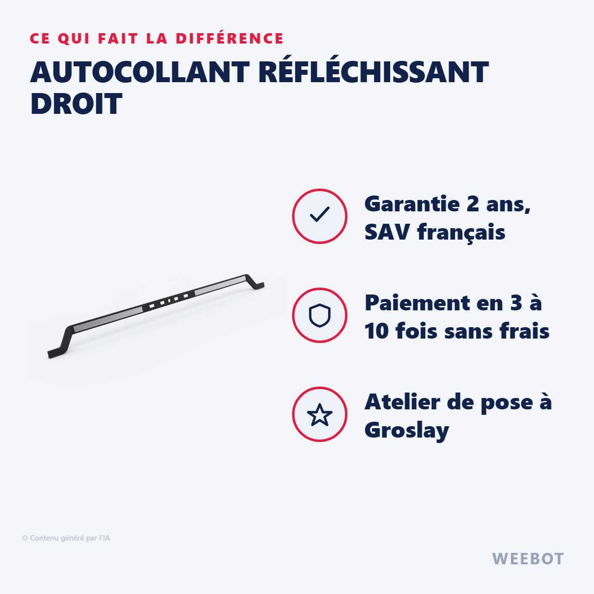 Autocollant Réfléchissant Droit : les points forts