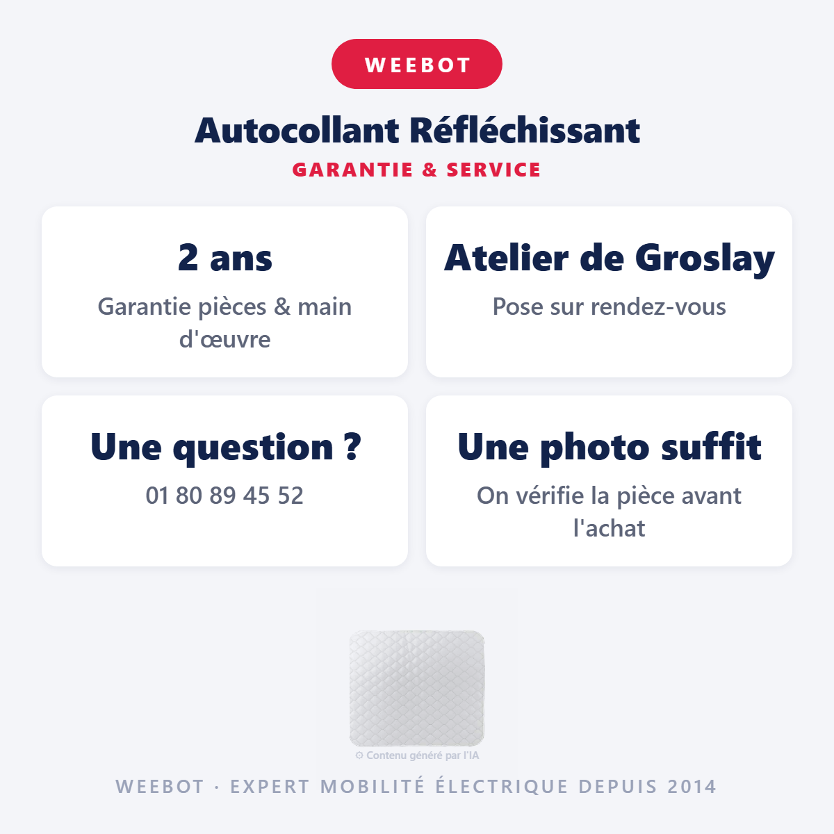 Autocollant Réfléchissant : garantie 2 ans et service après-vente