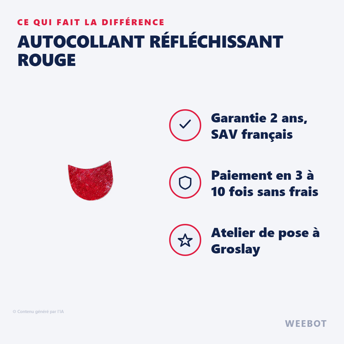 Autocollant Réfléchissant Rouge : les points forts