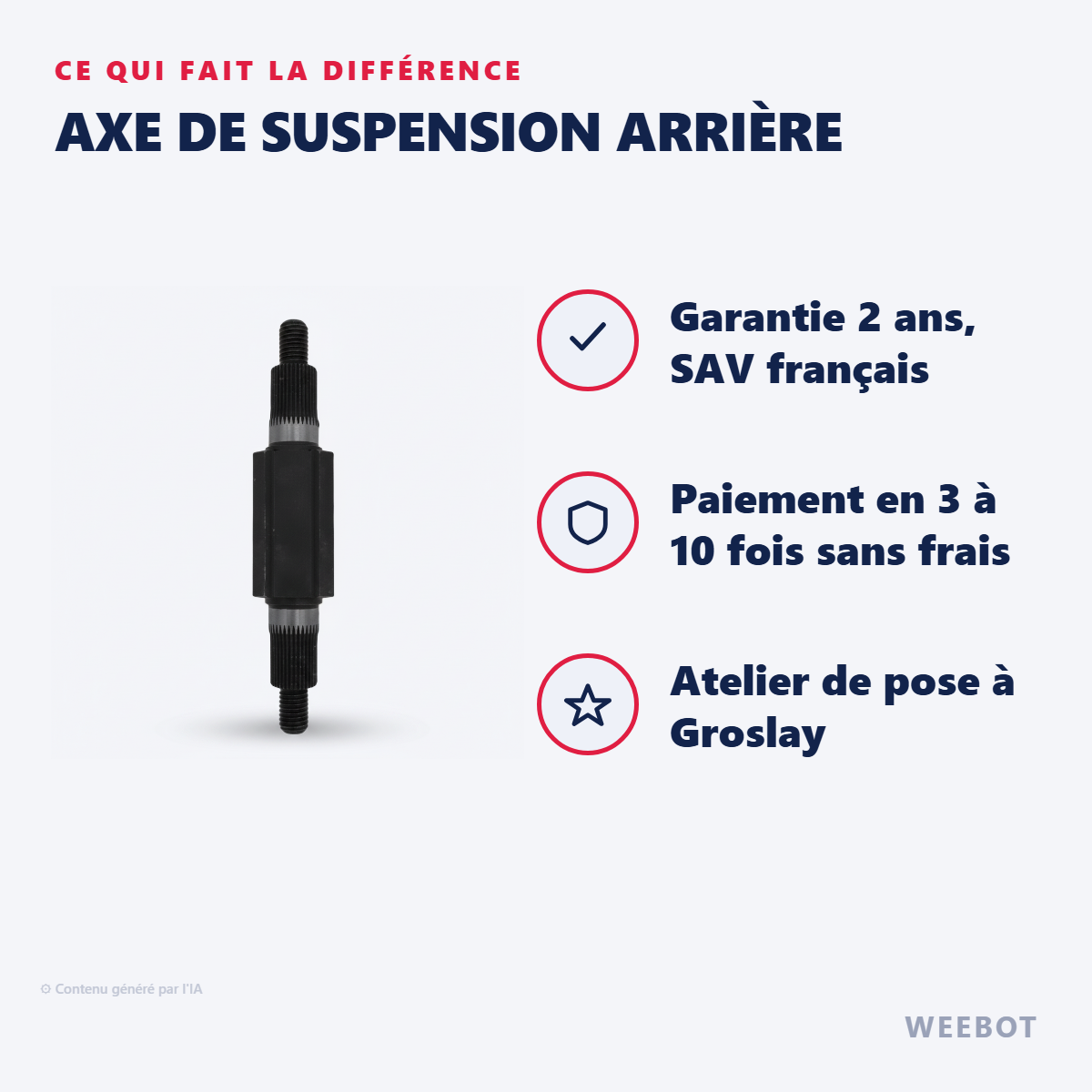 Axe De Suspension Arrière : les points forts