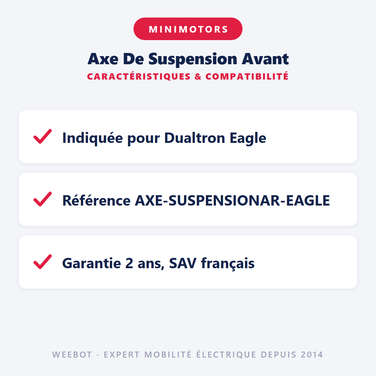 Axe De Suspension Avant : caractéristiques et compatibilité