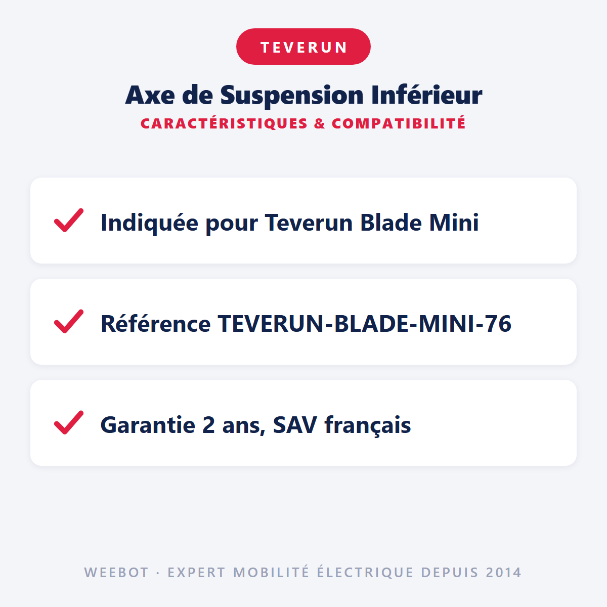 Axe de Suspension Inférieur : caractéristiques et compatibilité