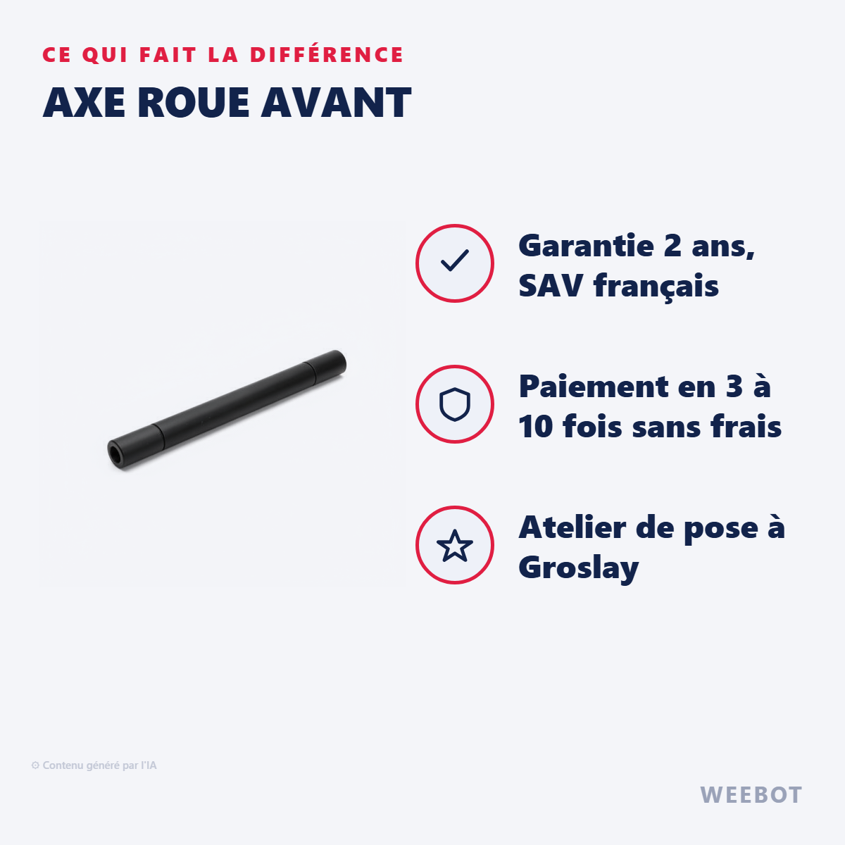 Axe Roue Avant : les points forts
