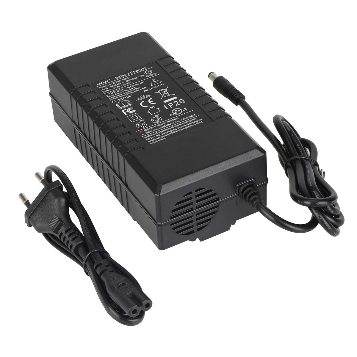Chargeur 58,8V 3A Prise DC 2,1 mm avec 3 Câbles Adaptateurs, vue 6