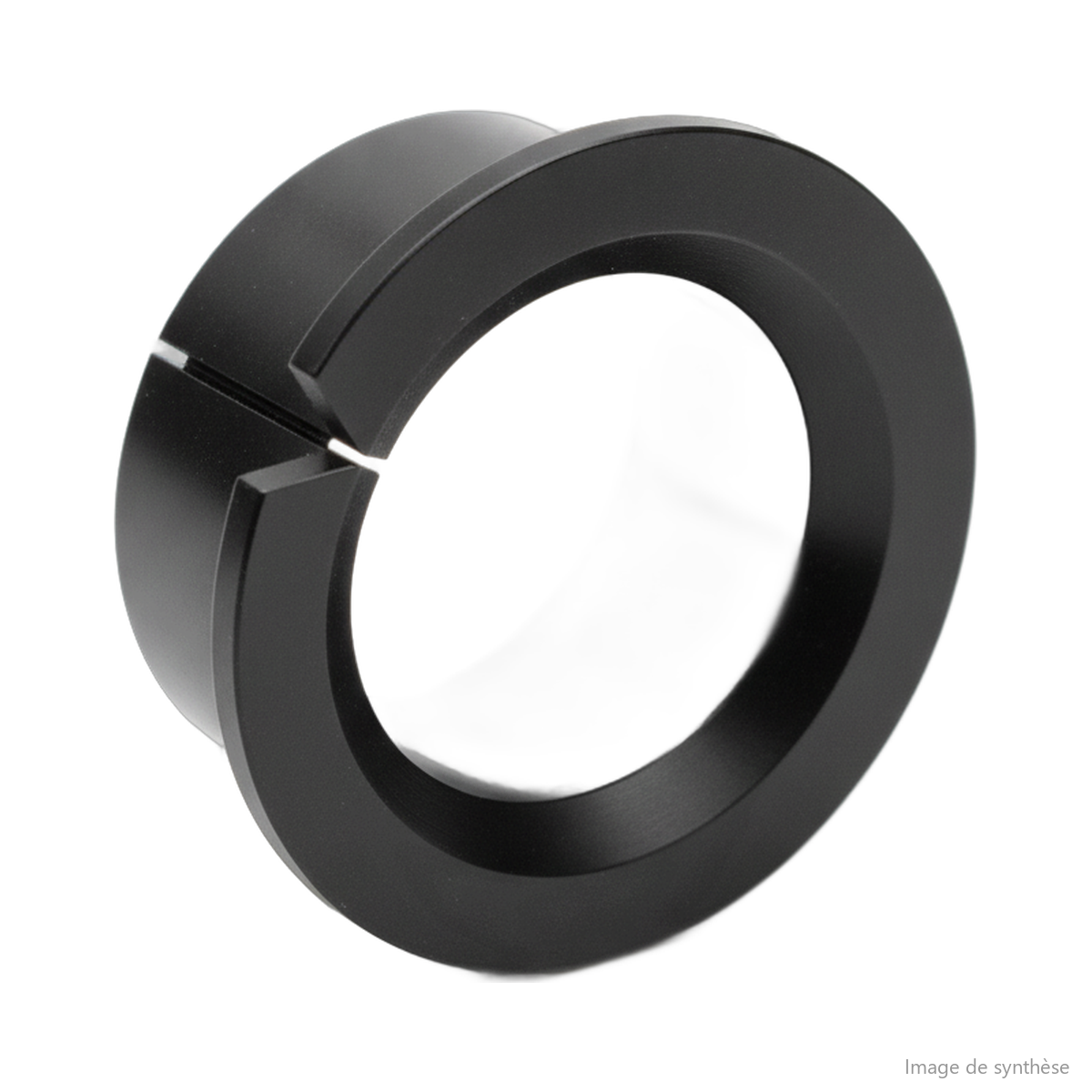 Schéma en vue 3D d'une bague de glissement fendue à collerette pour trottinette électrique Dualtron.