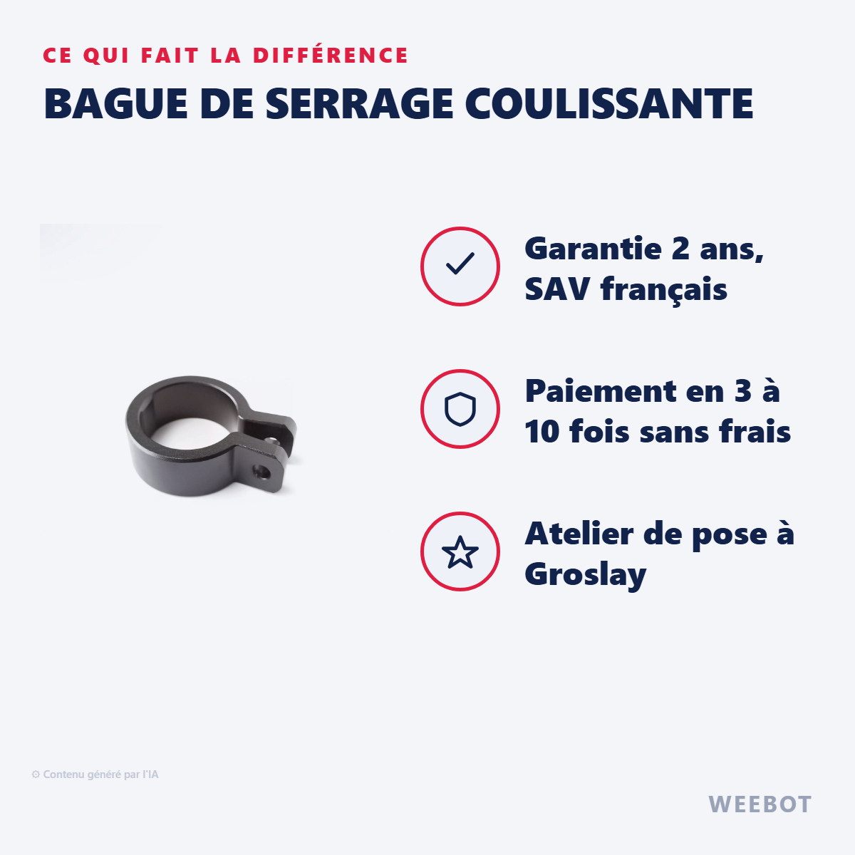 Bague de Serrage Coulissante : les points forts