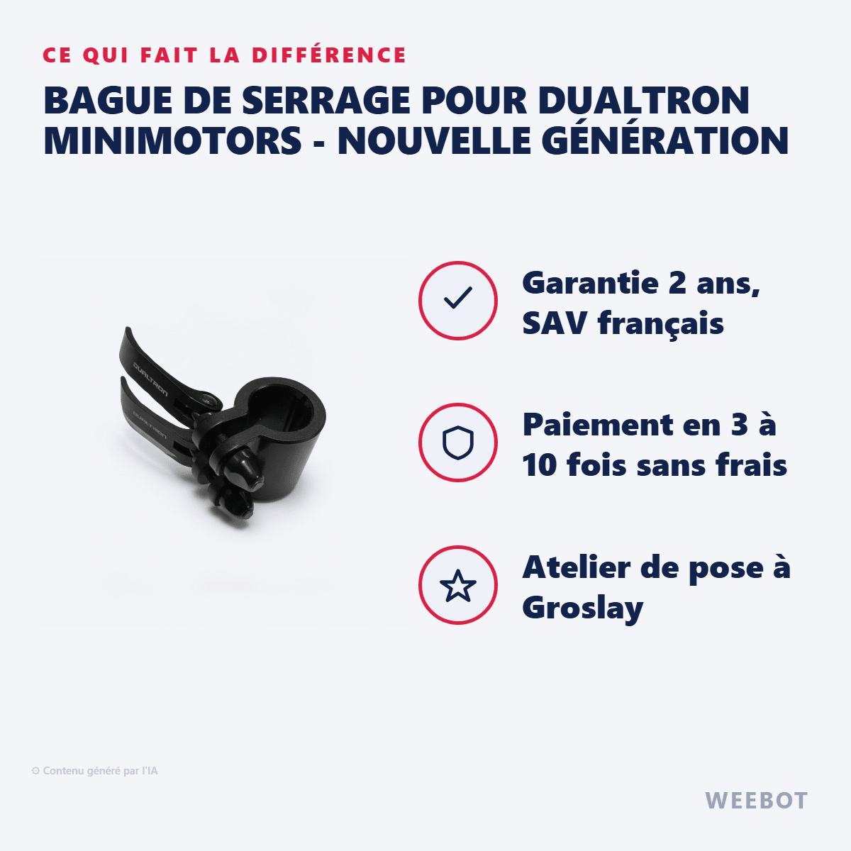 Bague de Serrage pour Dualtron Minimotors - Nouvelle Génération - Weebot