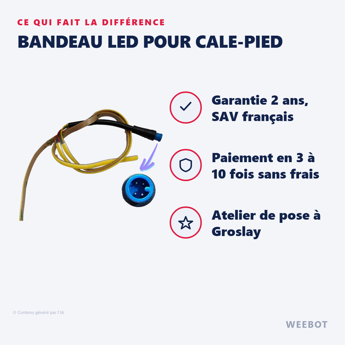 Bandeau LED pour Cale-Pied : les points forts