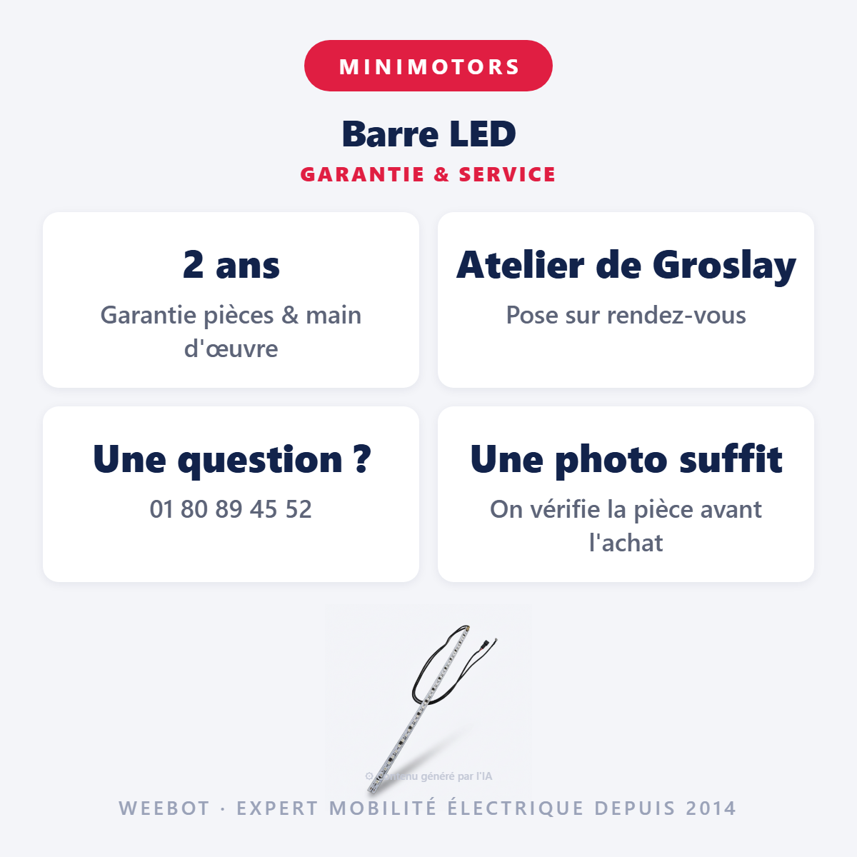 Barre LED : garantie 2 ans et service après-vente