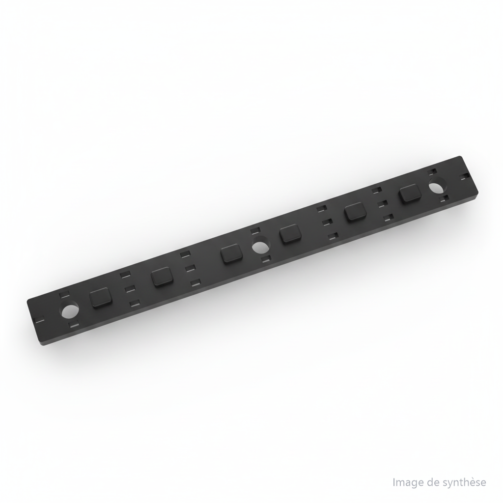 Schéma d'une carte PCB rectangulaire pour bande LED de côté de deck gauche