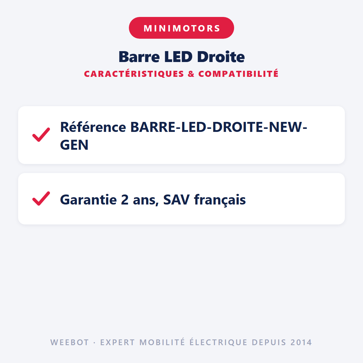 Barre LED Droite : caractéristiques et compatibilité