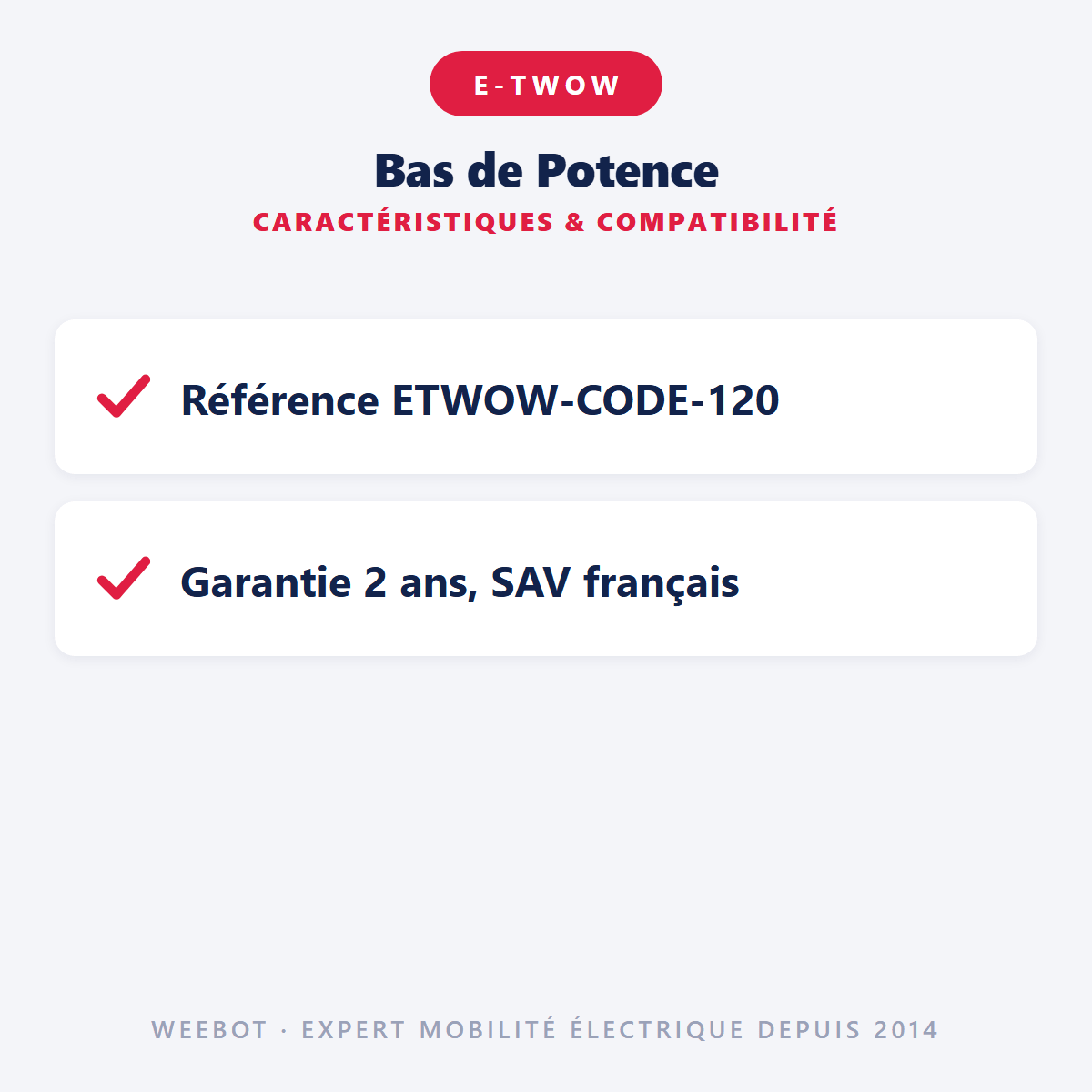 Bas de Potence pour Trottinette Electrique 36V - Weebot