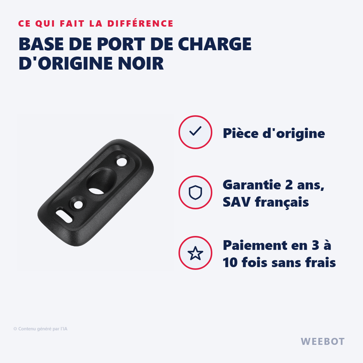 Base de Port de Charge d'Origine Noir : les points forts